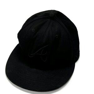 New Era Atlanta Braves Wool Black Hat Fitted Cap MLB Baseball